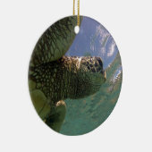 Hawaii Green Zee Turtle Keramisch Ornament (Rechts)