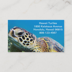 Hawaii Green Zee Turtle Visitekaartje
