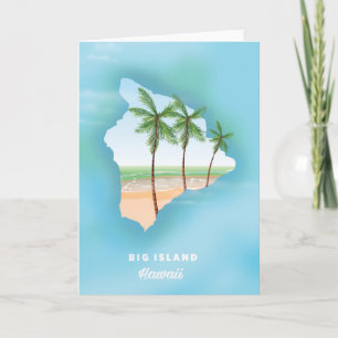 Hawaii groot eiland feestdagen kaart