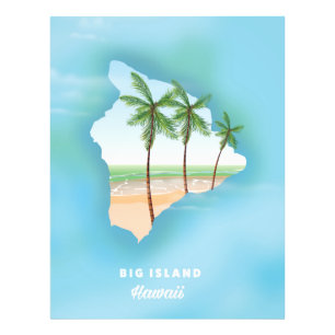 Hawaii groot eiland foto afdruk