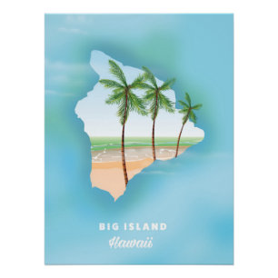 Hawaii groot eiland perfect poster