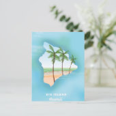 Hawaii Grote eiland Briefkaart (Staand voorkant)
