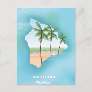 Hawaii Grote eiland Briefkaart