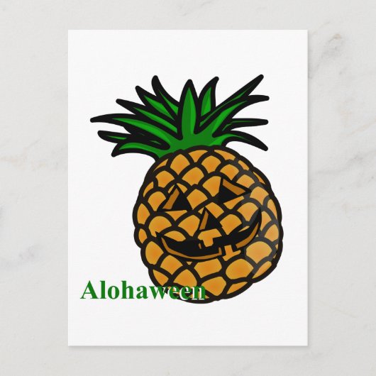 hawaii halloween ananappelsap uitnodiging briefkaart (Voorkant)