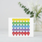 Hawaii Harten Kleurrijk Briefkaart (Staand voorkant)