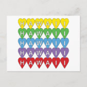 Hawaii Harten Kleurrijk Briefkaart (Voorkant)