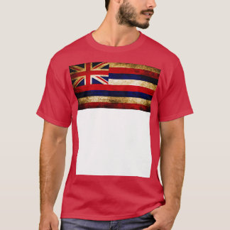 Hawaii Hawaïaanse vlag rustiek T-shirt