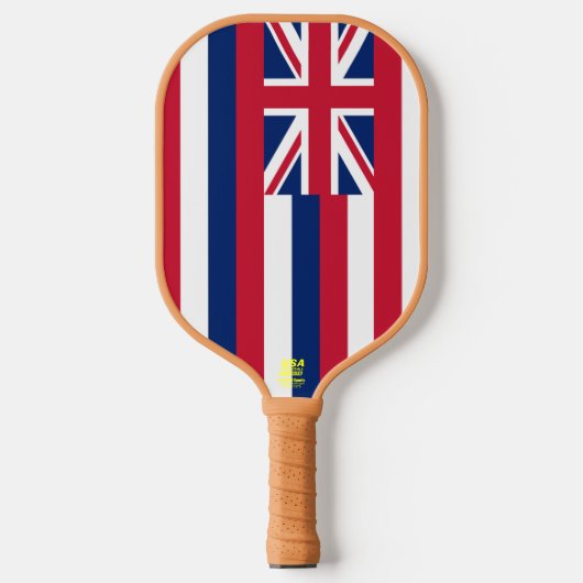 Hawaii Hawaiian Flag Pickleball Paddle (Voorkant)