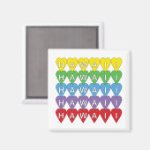 Hawaii Hearts Rainbow Magneet (Voorkant / Achterkant)
