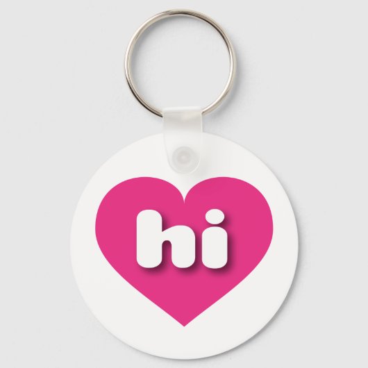 Hawaii heet roze hart - Ik hou van hem Sleutelhanger (Voorkant)
