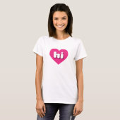 Hawaii heet roze hart - Ik hou van hem T-shirt (Voorkant volledig)