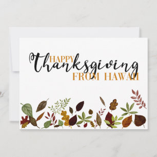 Hawaii Herfst Foliage Thanksgiving Card Feestdagenkaart