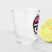 Hawaii, HI-vlag op het hart, warm glas (Links)