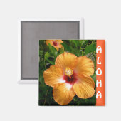 Hawaii Hibiscus Aloha Magneet (Voorkant / Achterkant)