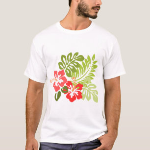 Hawaii Hibiscus Flora Floral Flowers Blossom T-shirt