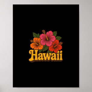 Hawaii Hibiscus Illustratie Hawaiiaanse Vakantie 1 Poster