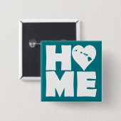 Hawaii Home Heart State Button Badge Pin (Devant & derrière)