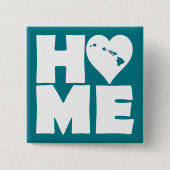 Hawaii Home Heart State Button Badge Pin (Devant)