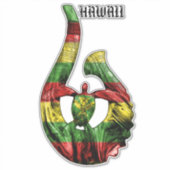 Hawaii Honu Tribal Hook Kanaka Maoli Sticker (Voorkant)