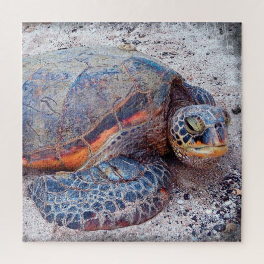 Hawaii Honu Zee schildpad foto stijlvol kleurrijk Legpuzzel (Verticaal)