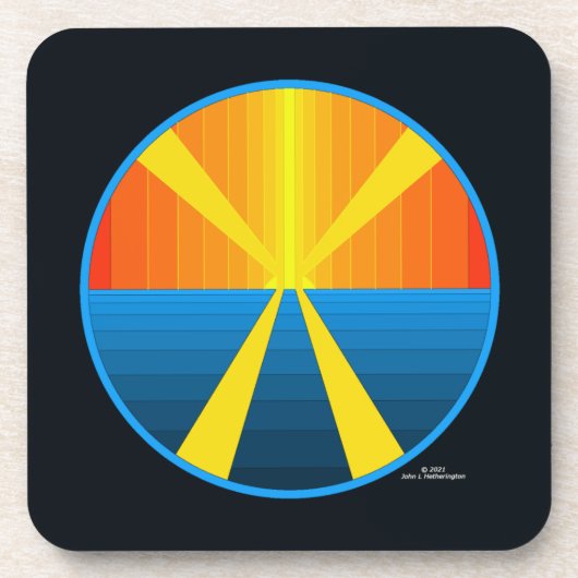 Hawaii Horizion Sunset Bier Onderzetter (Voorkant)