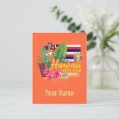 Hawaii Hula Dancer Retro Pacific  Souvenir Feestdagenkaart (Staand voorkant)