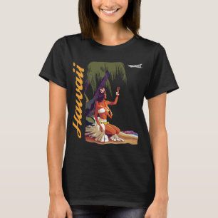 Hawaii Hula Danser Tropisch Reis T-Shirt