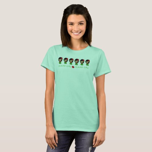 Hawaii Hula danseuse T-shirt (Devant entier)
