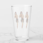 Hawaii Hula - Pint Glass Glas (Achterkant)