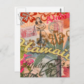 Hawaii Hula Travel Flower  Briefkaart (Voorkant / Achterkant)