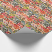 Hawaii Hula Travel Flower  Cadeaupapier (Hoek)