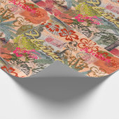 Hawaii Hula Travel Flower Cadeaupapier (Hoek)