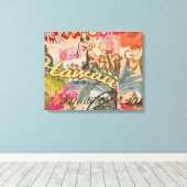 Hawaii Hula Travel Flower Canvas Afdruk (Insitu (Houten vloer))