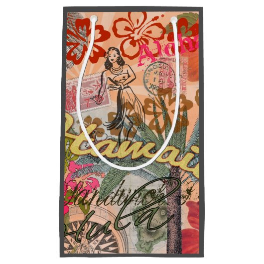Hawaii Hula Travel Flower  Klein Cadeauzakje (Voorkant)