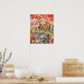 Hawaii Hula Travel Flower  Poster (Keuken)