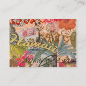 Hawaii Hula Travel Flower  Visitekaartje (Achterkant)