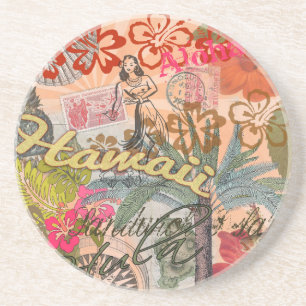 Hawaii Hula Travel Flower Zandsteen Onderzetter