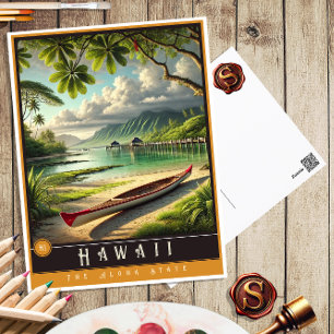 Hawaii   hyperrealistisch Briefkaart