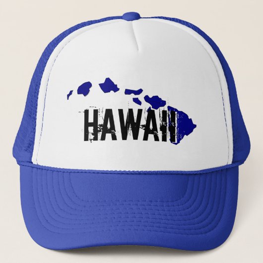 Hawaii îles blanc bleu casquette (Devant)
