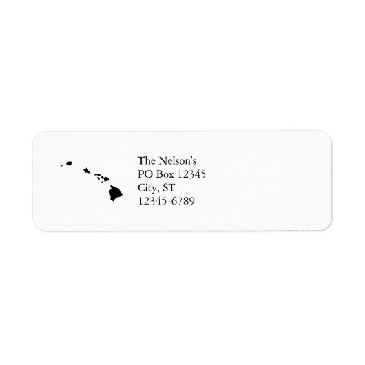 Hawaii in zwart-wit etiket (Voorkant)