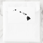 Hawaii in zwart-wit rechthoekige sticker (Tas)