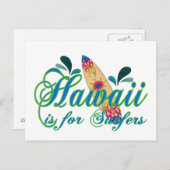 Hawaii is voor Surfers Briefkaart (Voorkant / Achterkant)
