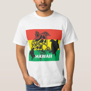 Hawaii Island Reggae Turtle Flag T-shirt