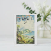 Hawaii Island Retro Travel Briefkaart (Staand voorkant)