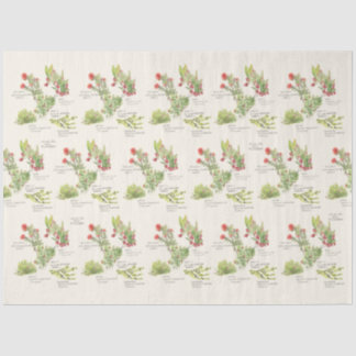 Hawai'i Island Volcano Native Planten Tissue Paper Tissuepapier