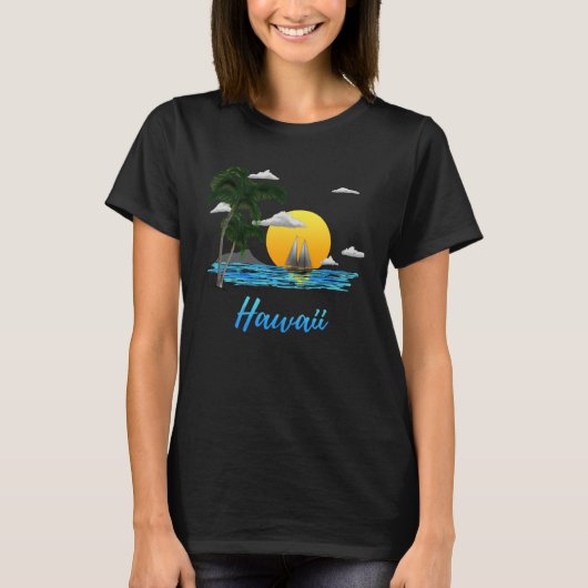 Hawaii Islands Aloha State Sailing T-shirt (Voorkant)