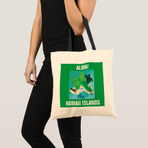 Hawaii Islands Oahu Tote Bag