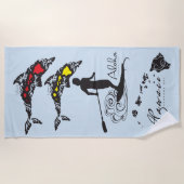 Hawaii Islands Surfer Strandlaken (Voorkant)