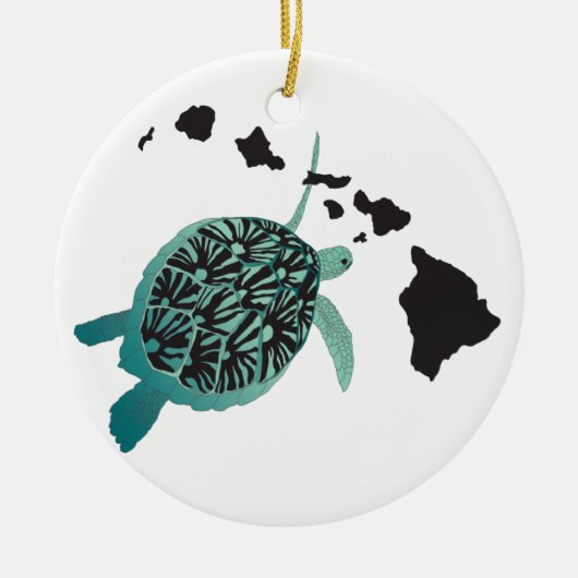 Hawaii Islands Turtle Ceramic Ornament! Keramisch Ornament (Voorkant)