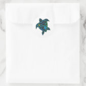 Hawaii Islands Turtle Ronde Sticker (Tas)